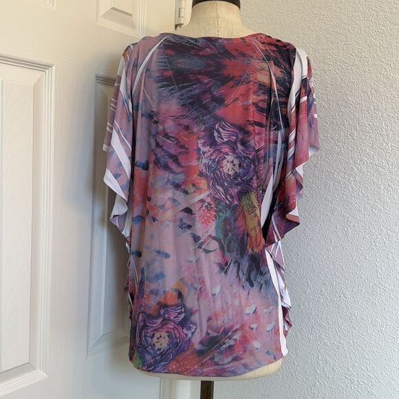 Y2k Suzie in the city graphic burnout butterfly blouse - Picture 8 of 9